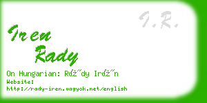 iren rady business card